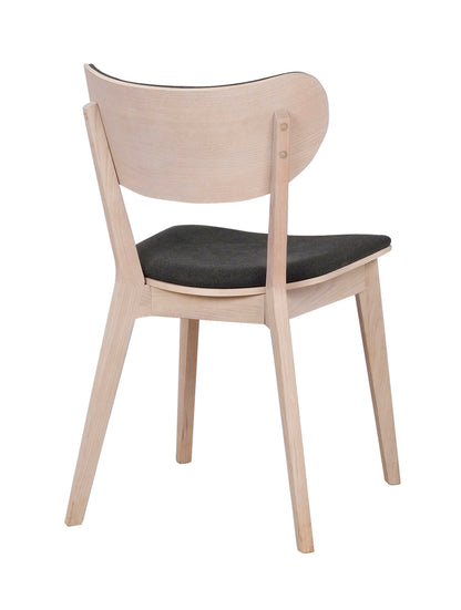 KATO Set of 2 Whitewashed Chairs – whitewashed oak/ dark grey fabric – 9