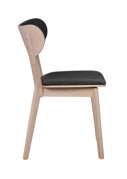 KATO Set of 2 Whitewashed Chairs – whitewashed oak/ dark grey fabric – 8