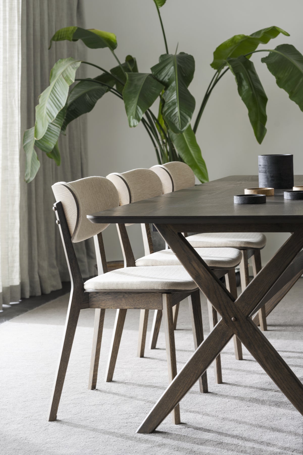 KATO Set of 2 Brown Oak Chairs – Default Title – 3
