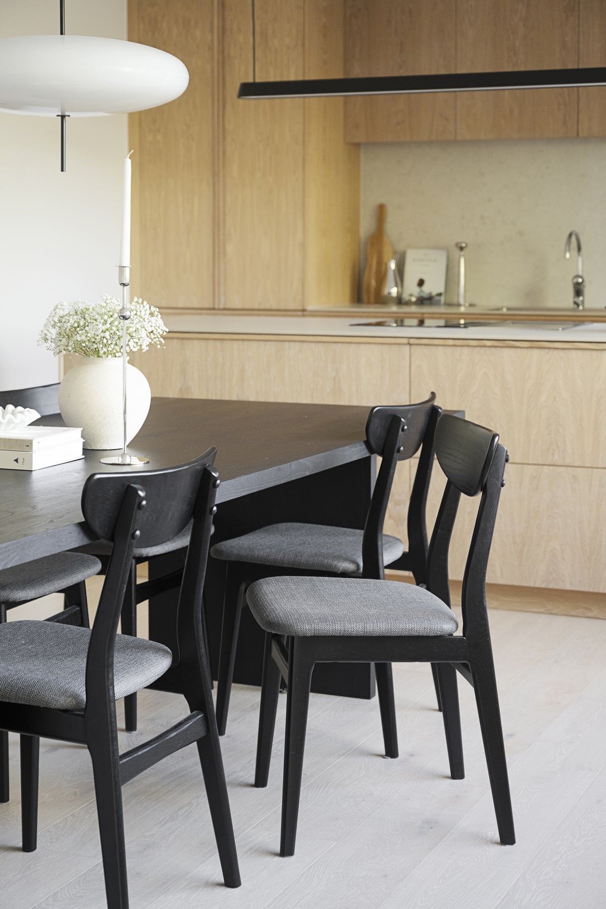 RODHAM Set of 2 Chairs – black oak/dark grey – 2