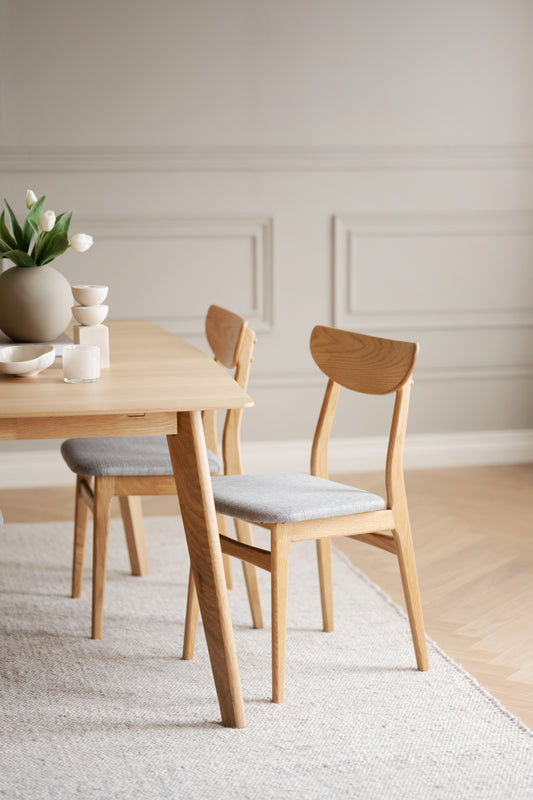 RODHAM Set of 2 Chairs Stock – oak/light grey – 2
