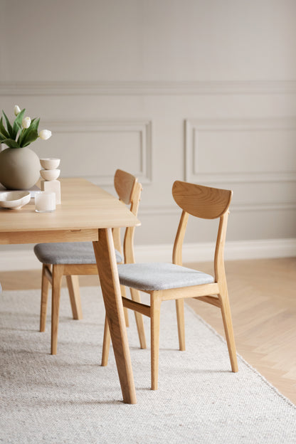 RODHAM Set of 2 Chairs – oak/light grey – 2