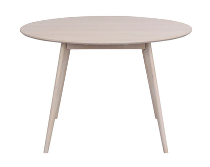YUMI Round Table 115CM – Whitewashed Oak – 1