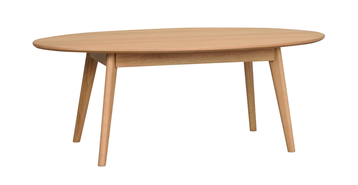 YUMI Oval Coffee Table 130CM – Oak – 3