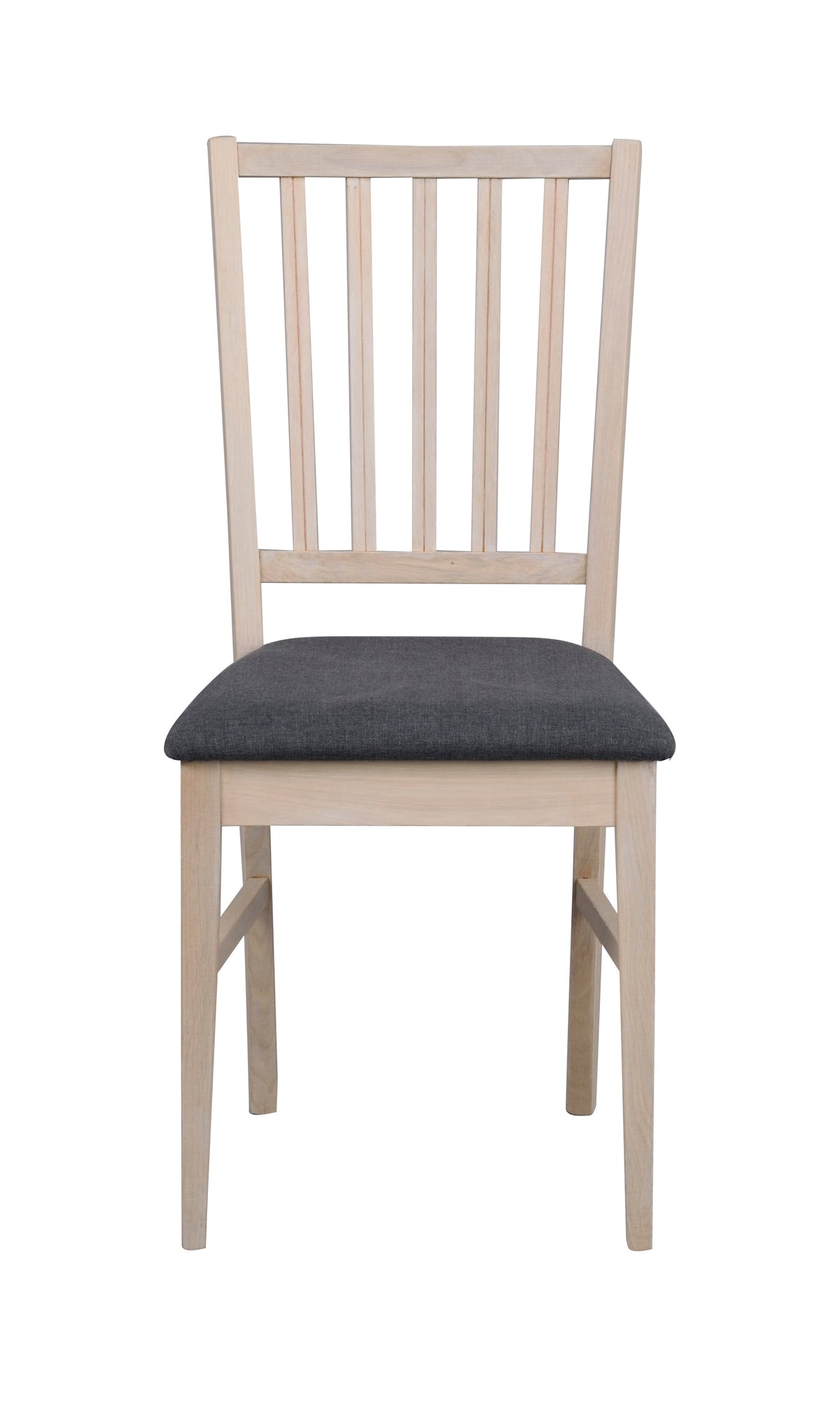 FILIPPA Set of 2 Chairs – Whitewashed/grey fabric – 1
