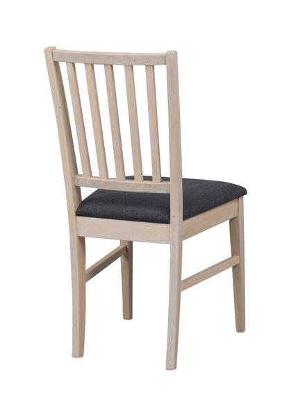 FILIPPA Set of 2 Chairs – Whitewashed/grey fabric – 6