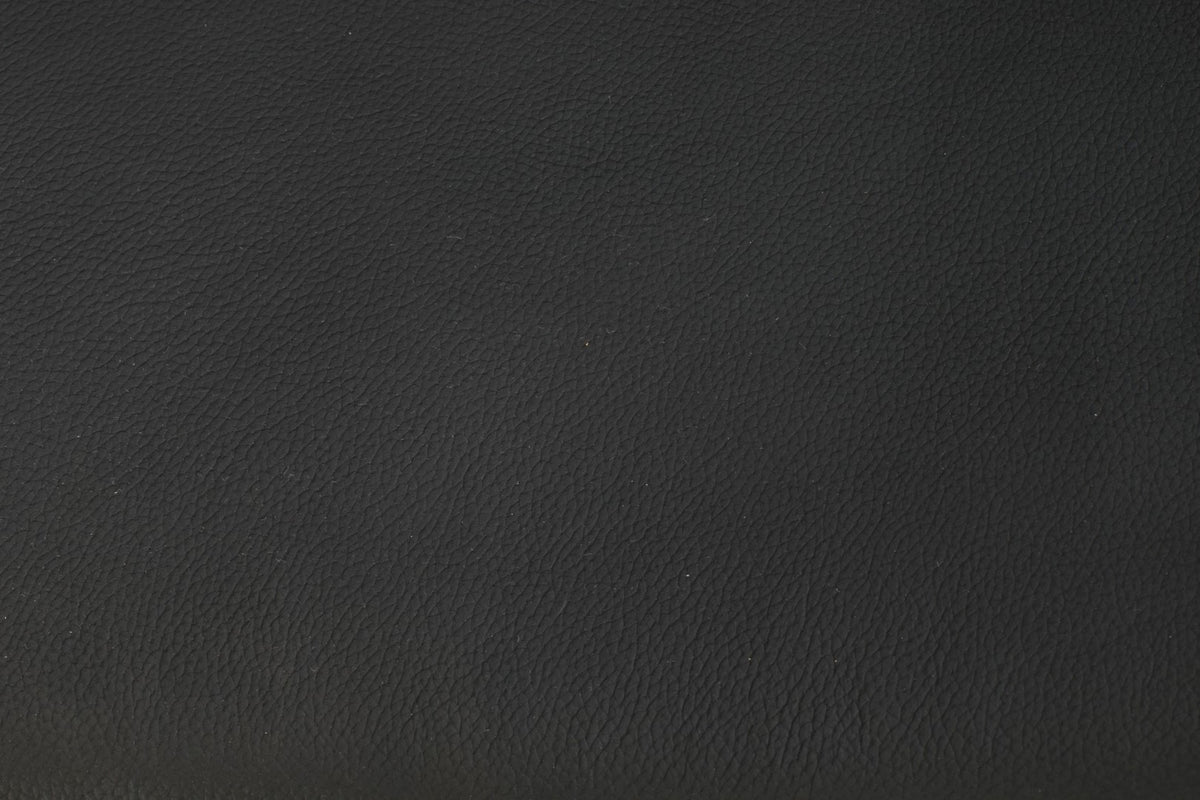 LOWELL Set of 2 Leather Swivel Chairs – Black leather – 7
