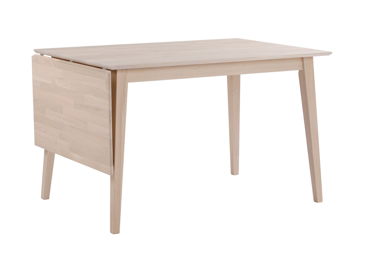 FILIPPA Drop Leaf Table 80CM & 120CM – Whitewashed oak top/whitewashed oak legs / Large 120CM – 7