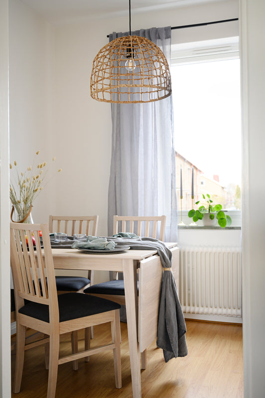 FILIPPA Set of 2 Chairs – Whitewashed/grey fabric – 2