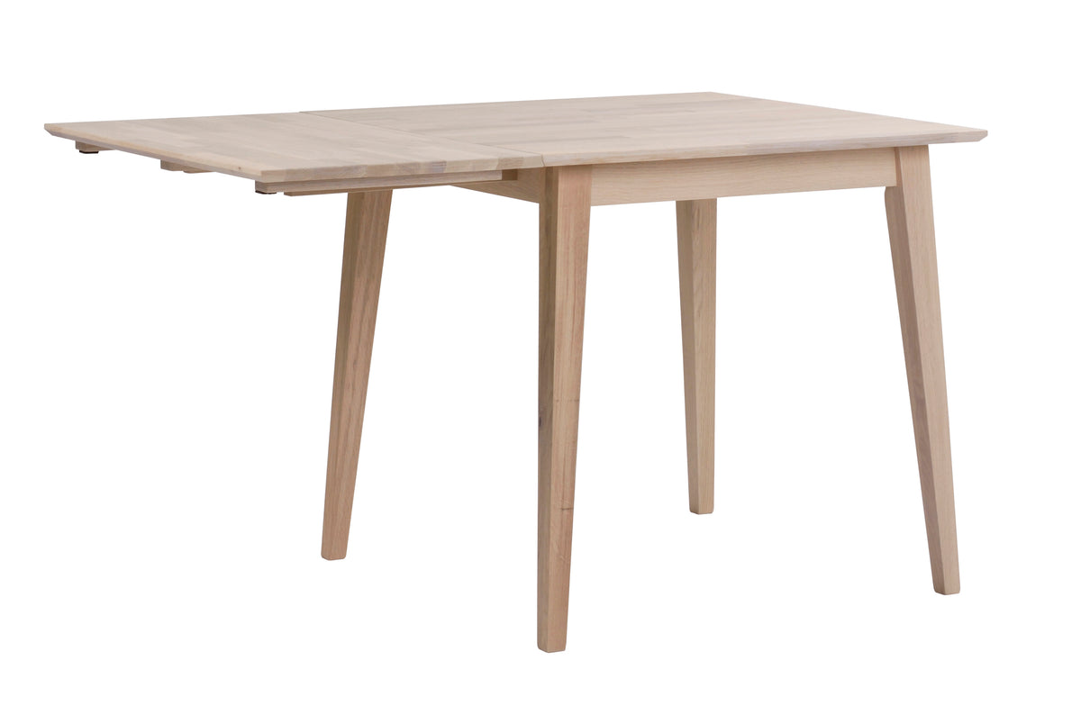 FILIPPA Drop Leaf Table 80CM & 120CM – Whitewashed oak top/whitewashed oak legs / Medium 80CM – 4