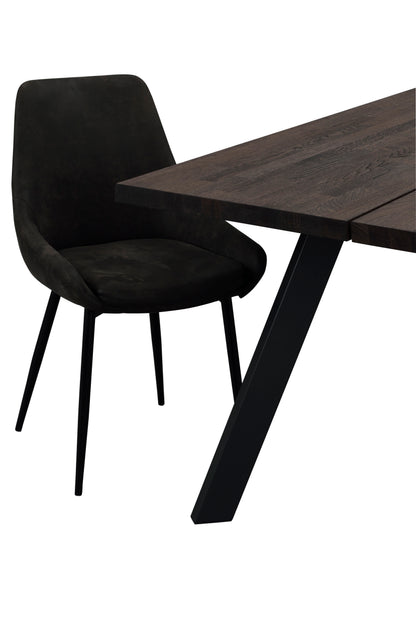 SIERRA Set of 2 Chairs – Dark grey/black – 6
