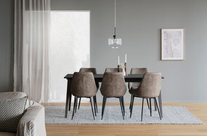 SIERRA Set of 2 Chairs – Beige/black – 3