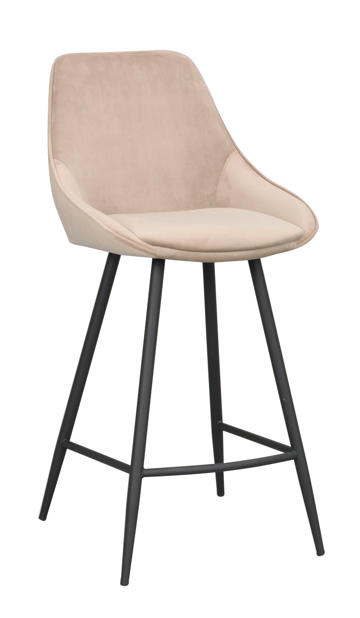 Sierra Bar Chair (2-Pack) – Beige Velvet – 6