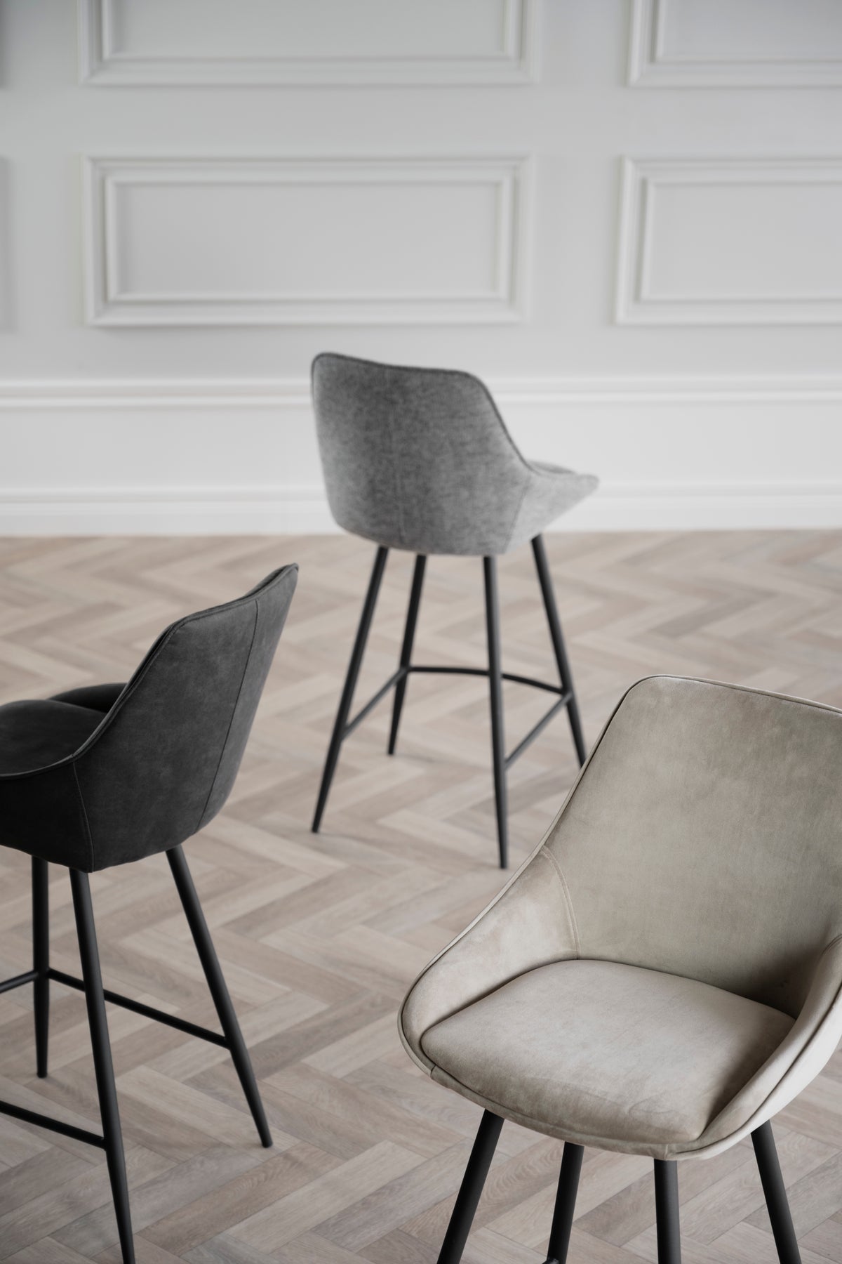 Sierra Bar Chair (2-Pack) – Beige Velvet – 3