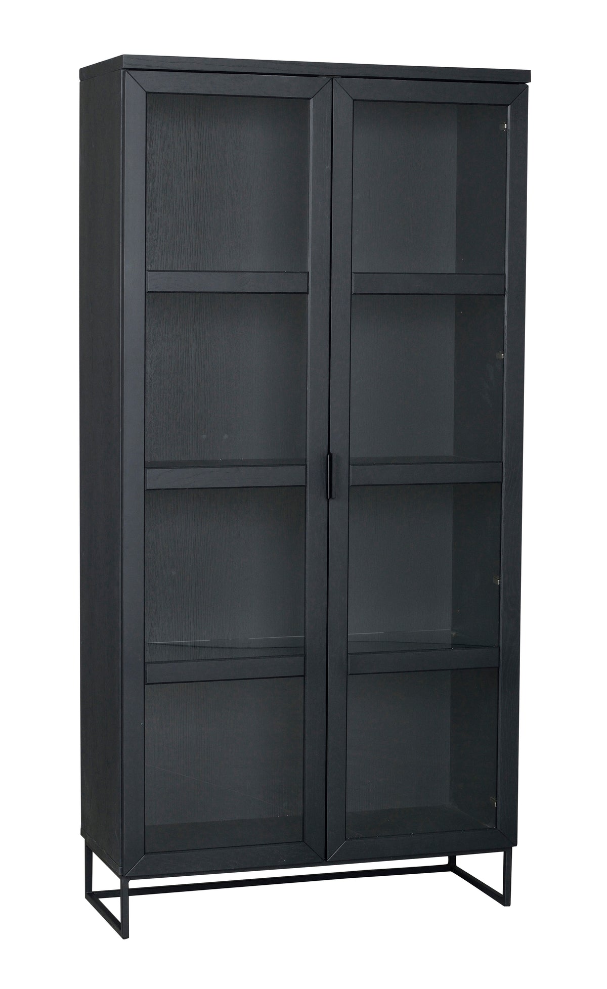 EVERETT HIGH Glass Cabinet – Black Stained Oak – 6
