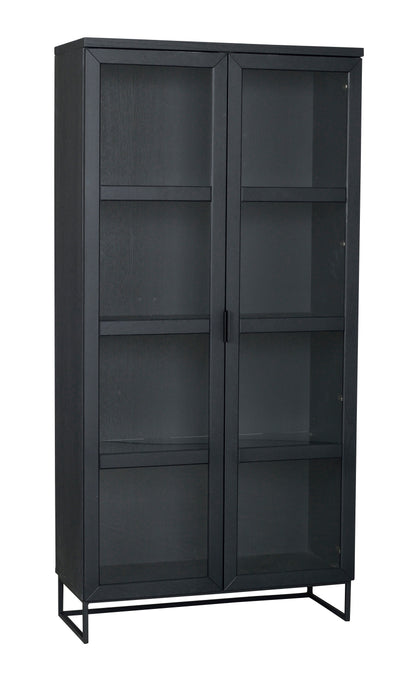 EVERETT HIGH Glass Cabinet – Black Stained Oak – 6