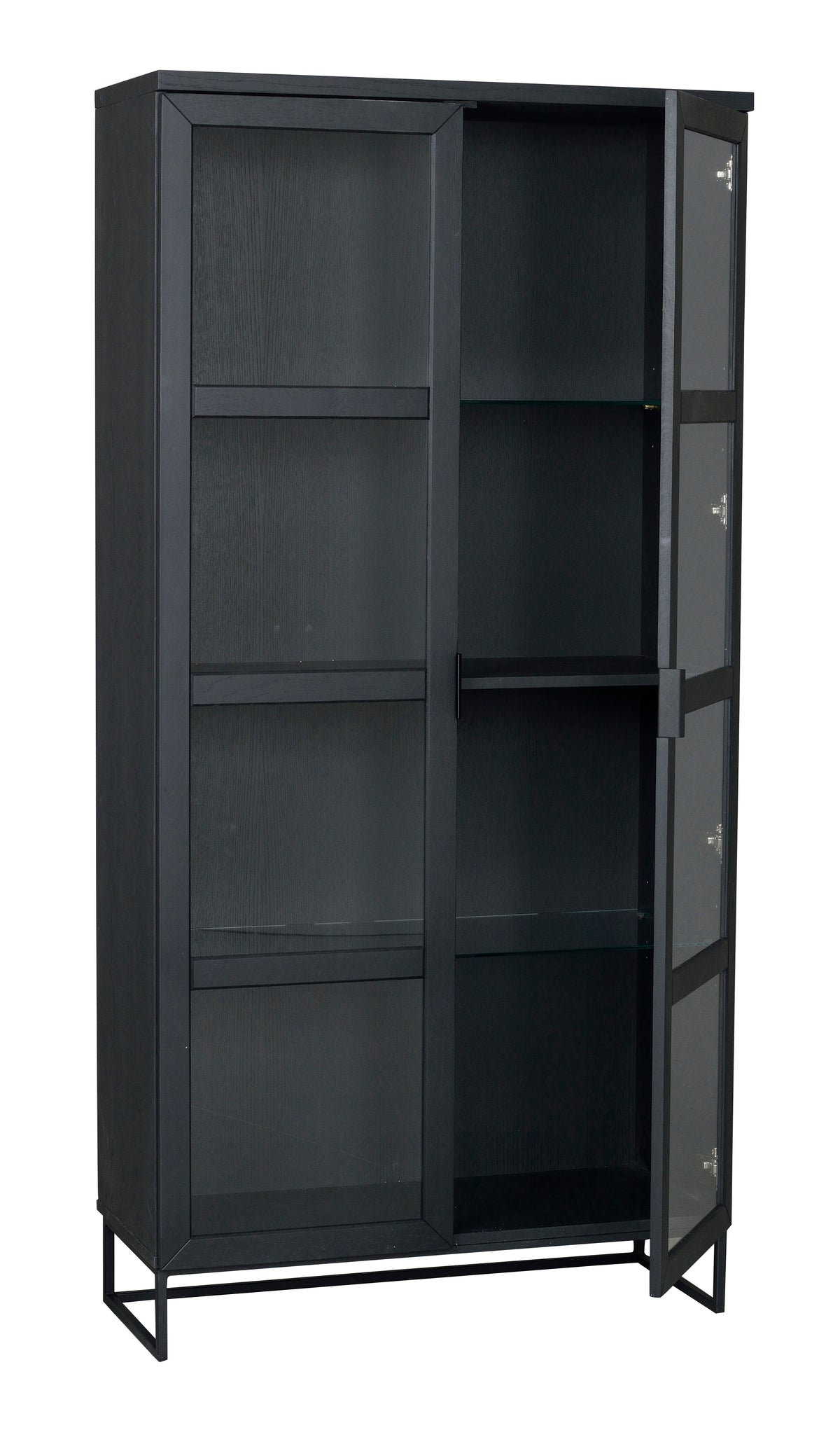 EVERETT HIGH Glass Cabinet – Black Stained Oak – 7
