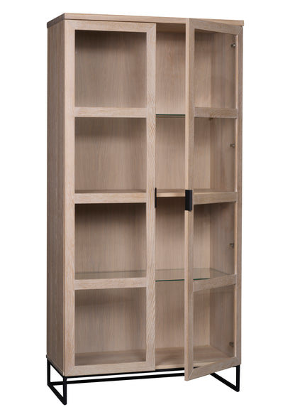 EVERETT HIGH Glass Cabinet – Whitewashed Oak – 7