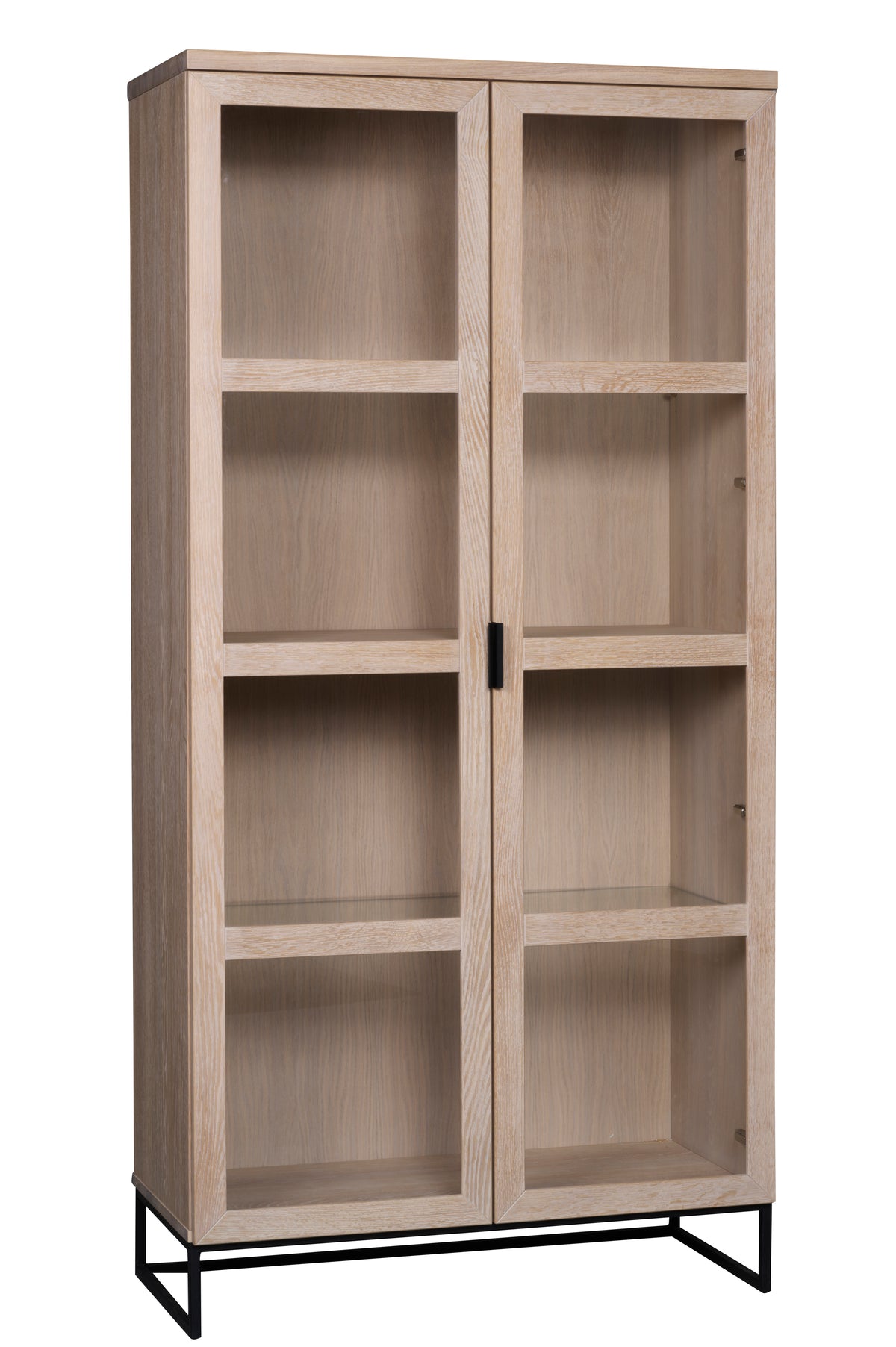 EVERETT HIGH Glass Cabinet – Whitewashed Oak – 6