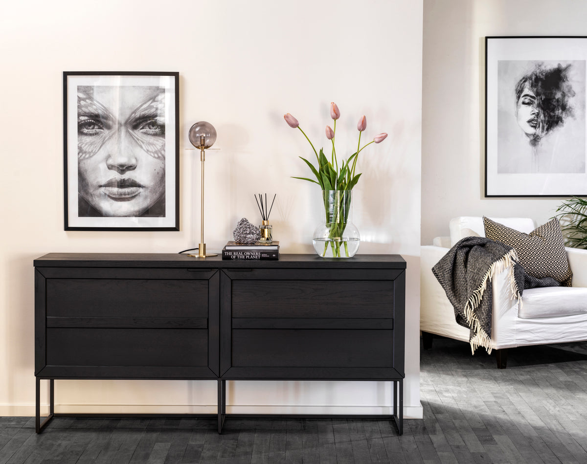 EVERETT Oak Sideboard 160CM – Black Stained Oak – 2