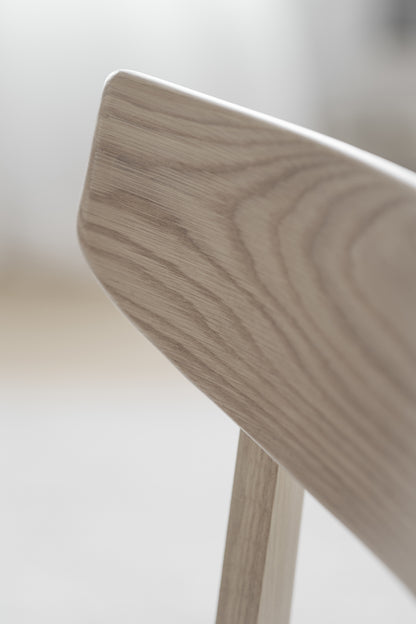 AMI Set of 2 Chairs – whitewash oak/grey-beige seat – 5