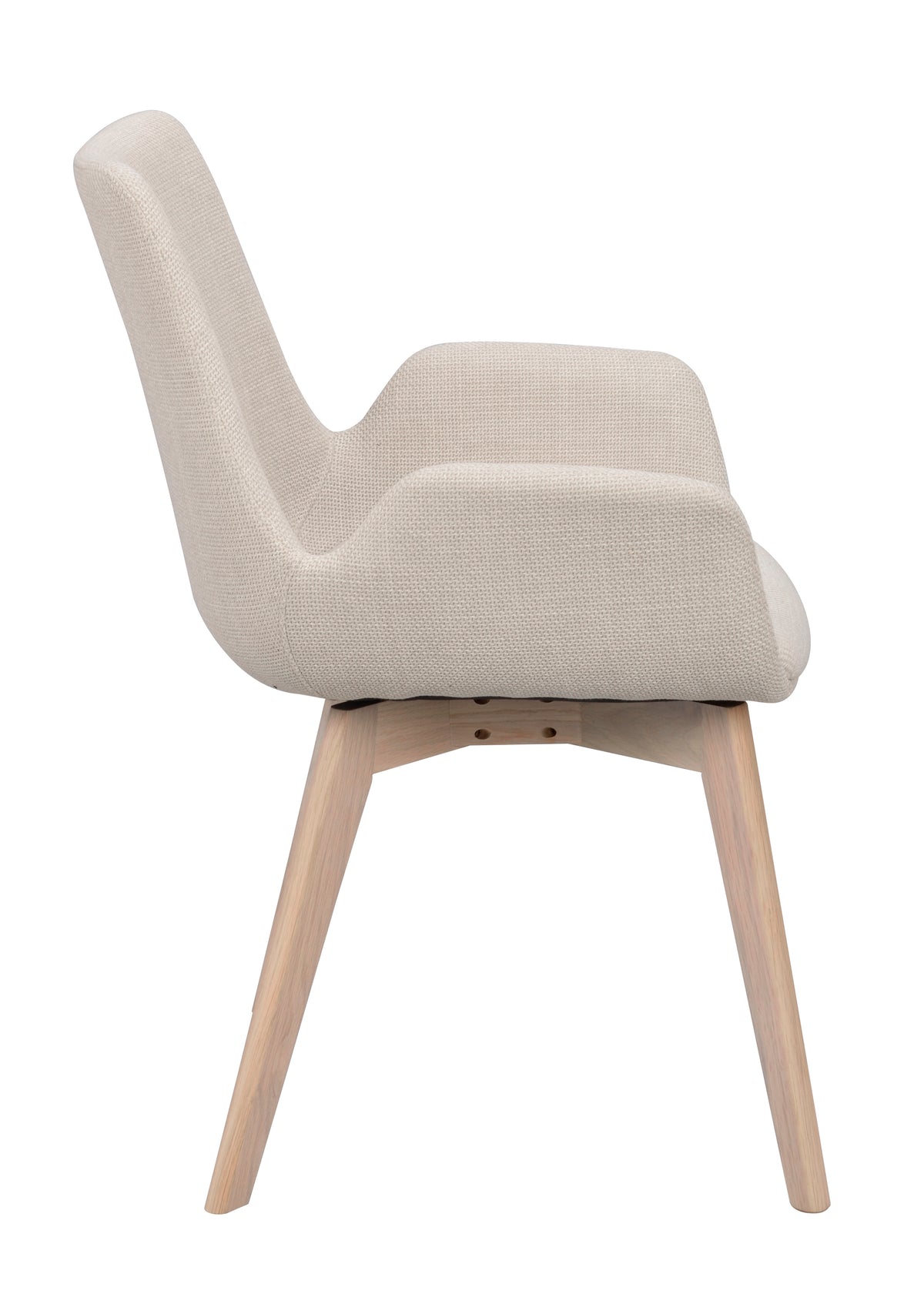 DRIMSDALE Beige Set of 2 Armchairs – Whitewashed oak – 5