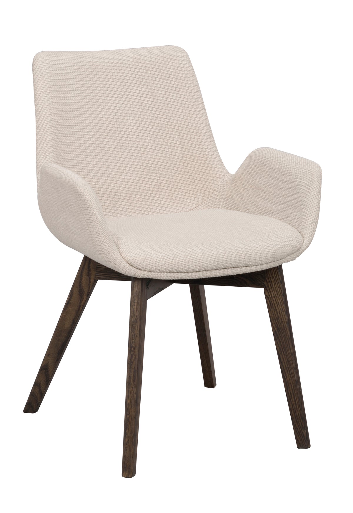 DRIMSDALE Beige Set of 2 Armchairs – Brown oak – 5