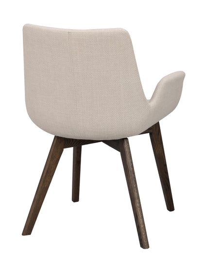 DRIMSDALE Beige Set of 2 Armchairs – Brown oak – 7