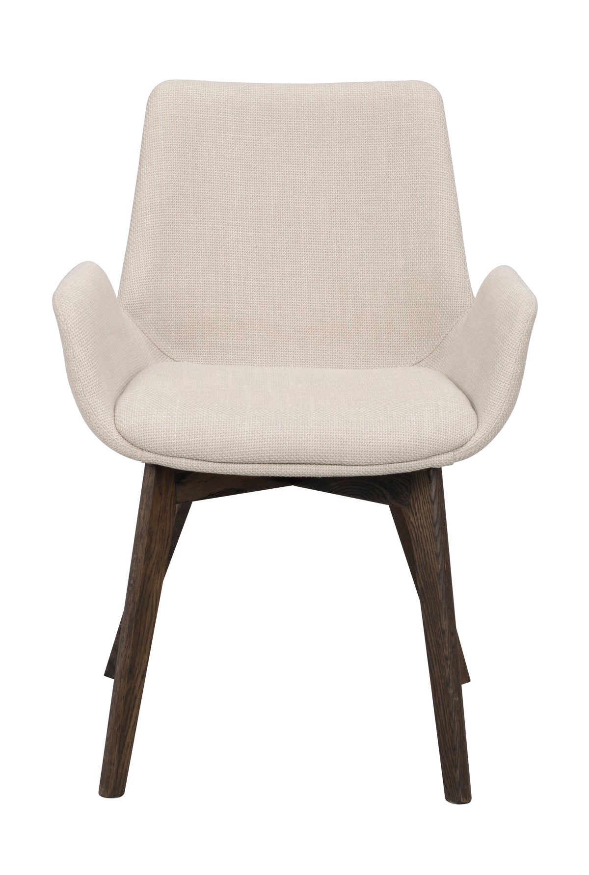 DRIMSDALE Beige Set of 2 Armchairs – Brown oak – 1