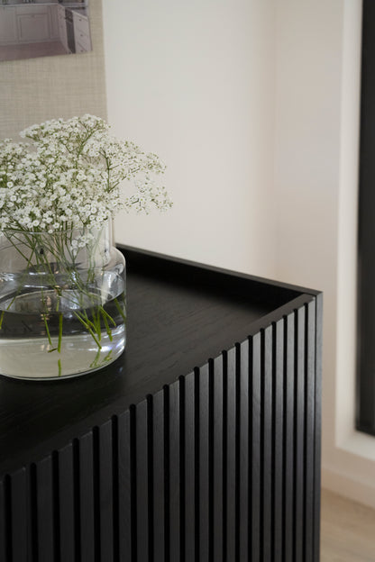HALIFAX Sideboard 160 CM – Black/Black Legs – 4