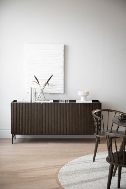 HALIFAX Sideboard 160 CM – Brown/Black Legs – 5