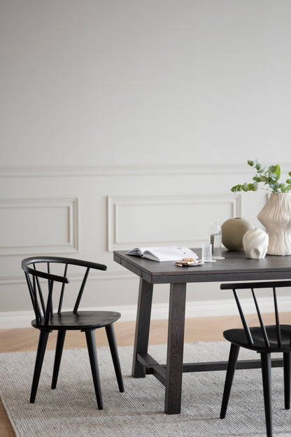 CARMEN Set of 2 Chairs – 2 Black Chairs – 3