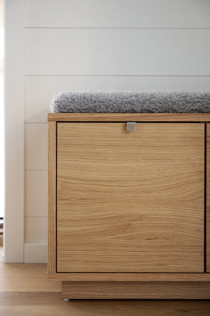 CONFETTI 2 Drawer Bench – Oiled oak / grey sheep look – 4
