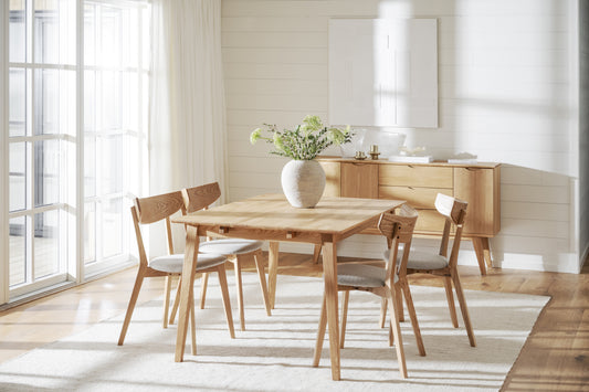 FILIPPA Dining Table 140CM/240CM – Oak top and legs / 140CM Standard Table – 2