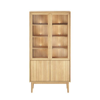 CASØ BROHOLM Display Cabinet with Glass Sides and Wooden Doors 100CM
