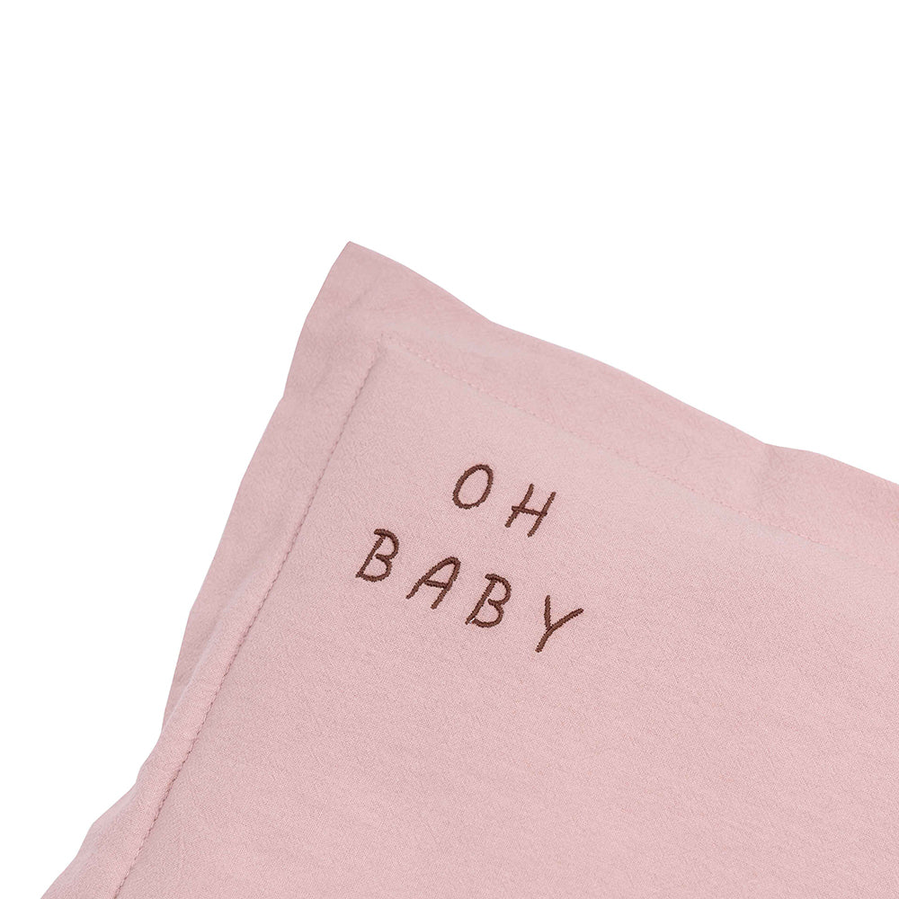 Embroidered Washed Cotton Pillow by Malomi Kids