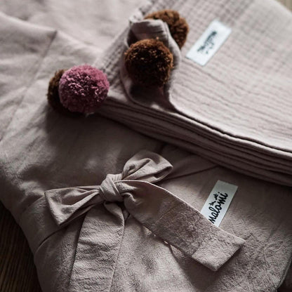 Muslin Swaddle with Pompoms by Malomi Kids