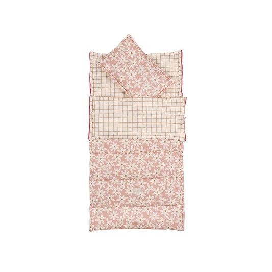 Blush Daisies Sleeping Bag with Pillow by Malomi Kids