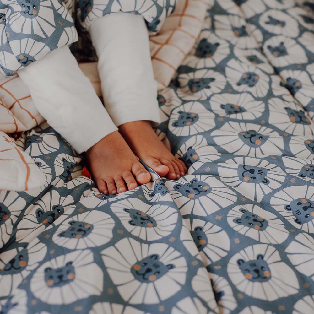 Denim Lions Sleeping Bag with Legs by Malomi Kids