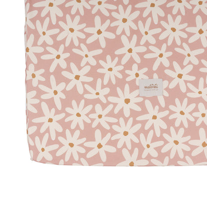 Blush Daisies Cotton Fitted Sheet by Malomi Kids