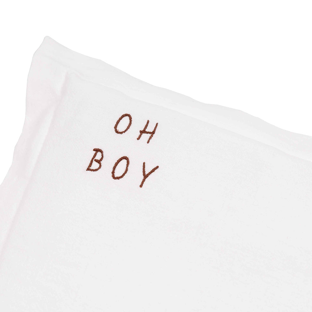 Embroidered Washed Cotton Pillow by Malomi Kids