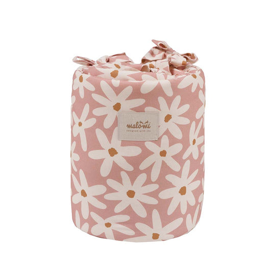 Blush Daisies Cot Bumper by Malomi Kids