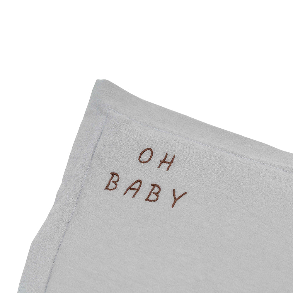 Embroidered Washed Cotton Pillow by Malomi Kids