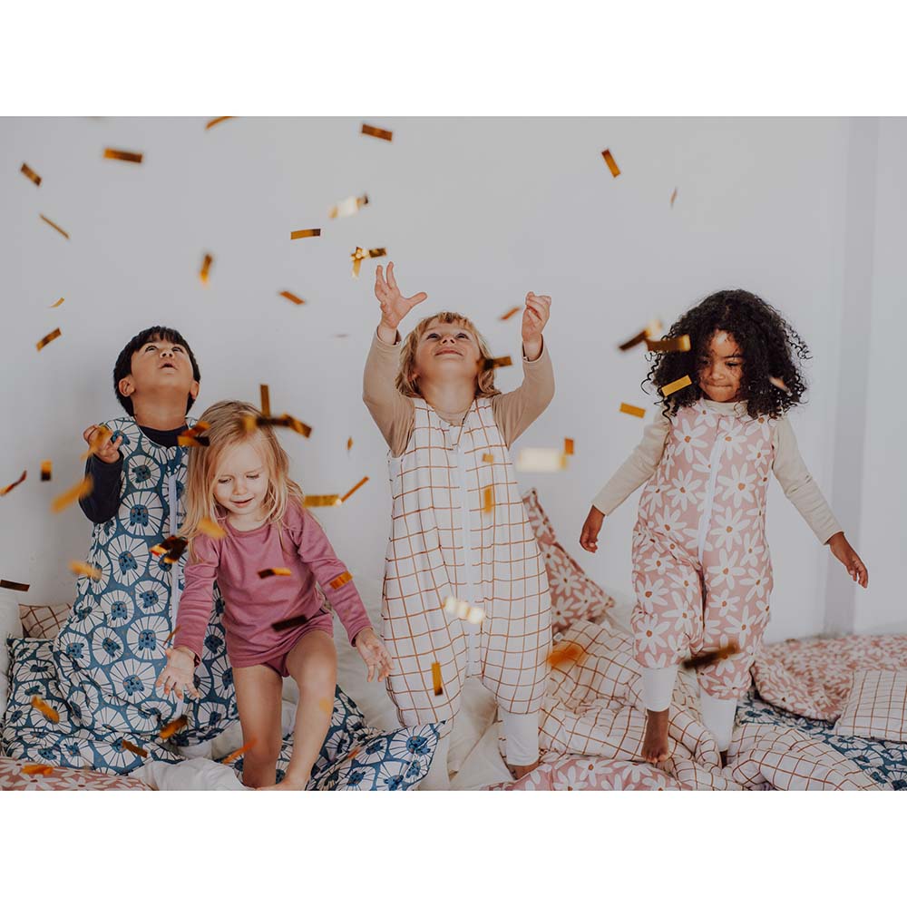 Blush Daisies Sleeping Bag with Legs by Malomi Kids