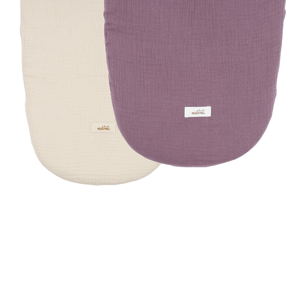 Muslin Moses Basket Sheets, 2-Pack by Malomi Kids