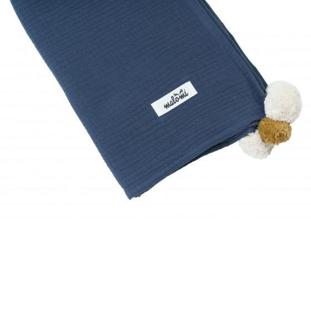 Muslin Swaddle with Pompoms by Malomi Kids