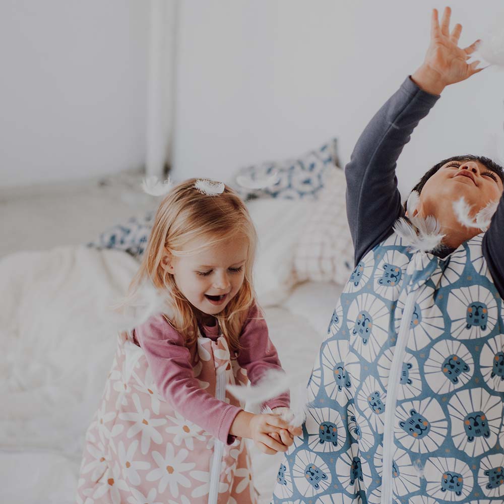 Denim Lions Sleeping Bag with Legs by Malomi Kids