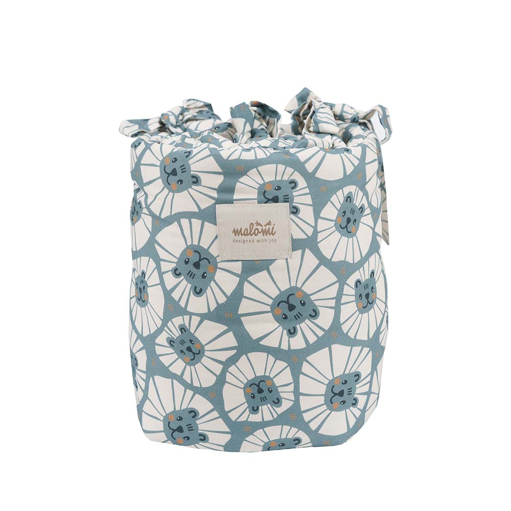 Denim Lions Cot Bumper by Malomi Kids