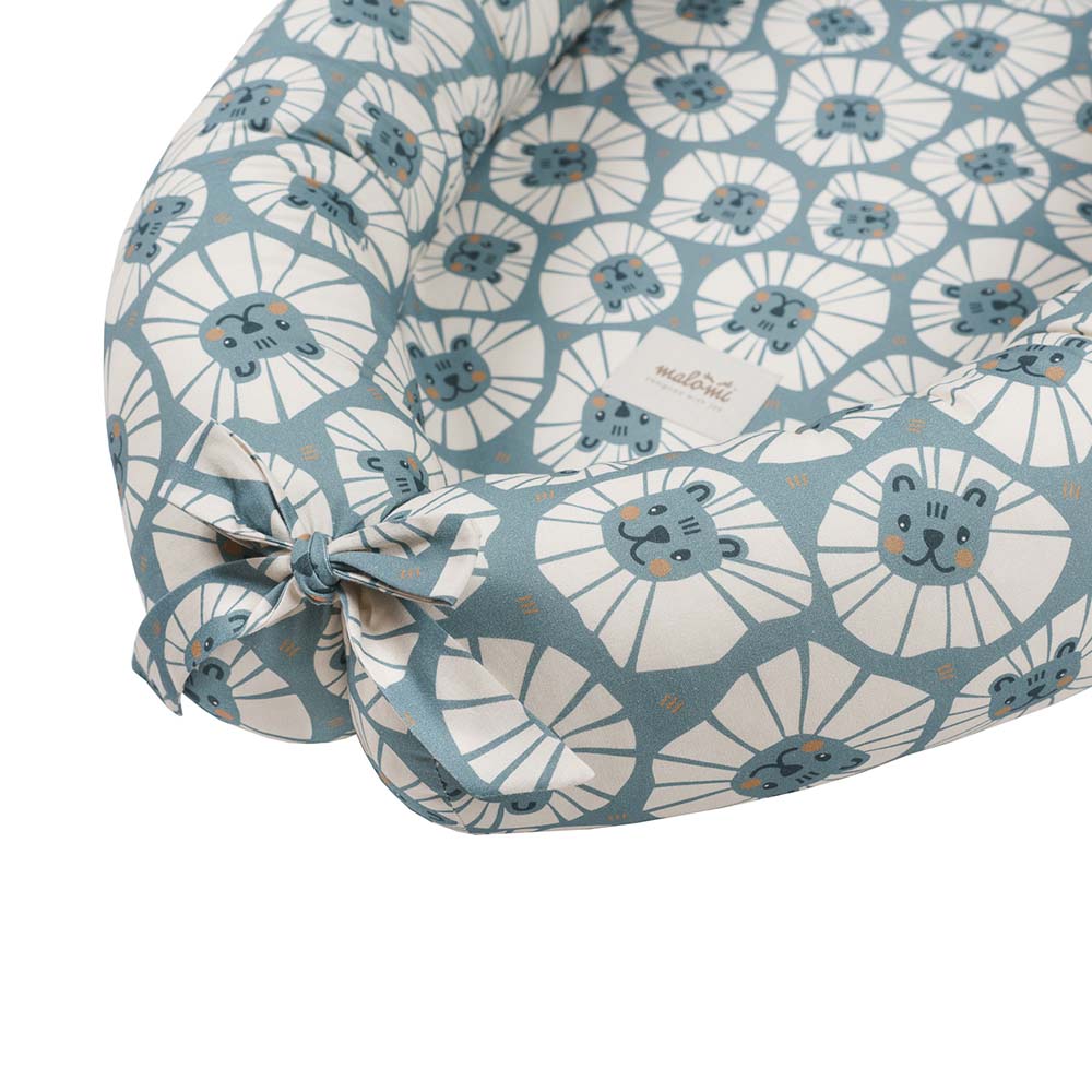 Denim Lions Baby Nest by Malomi Kids