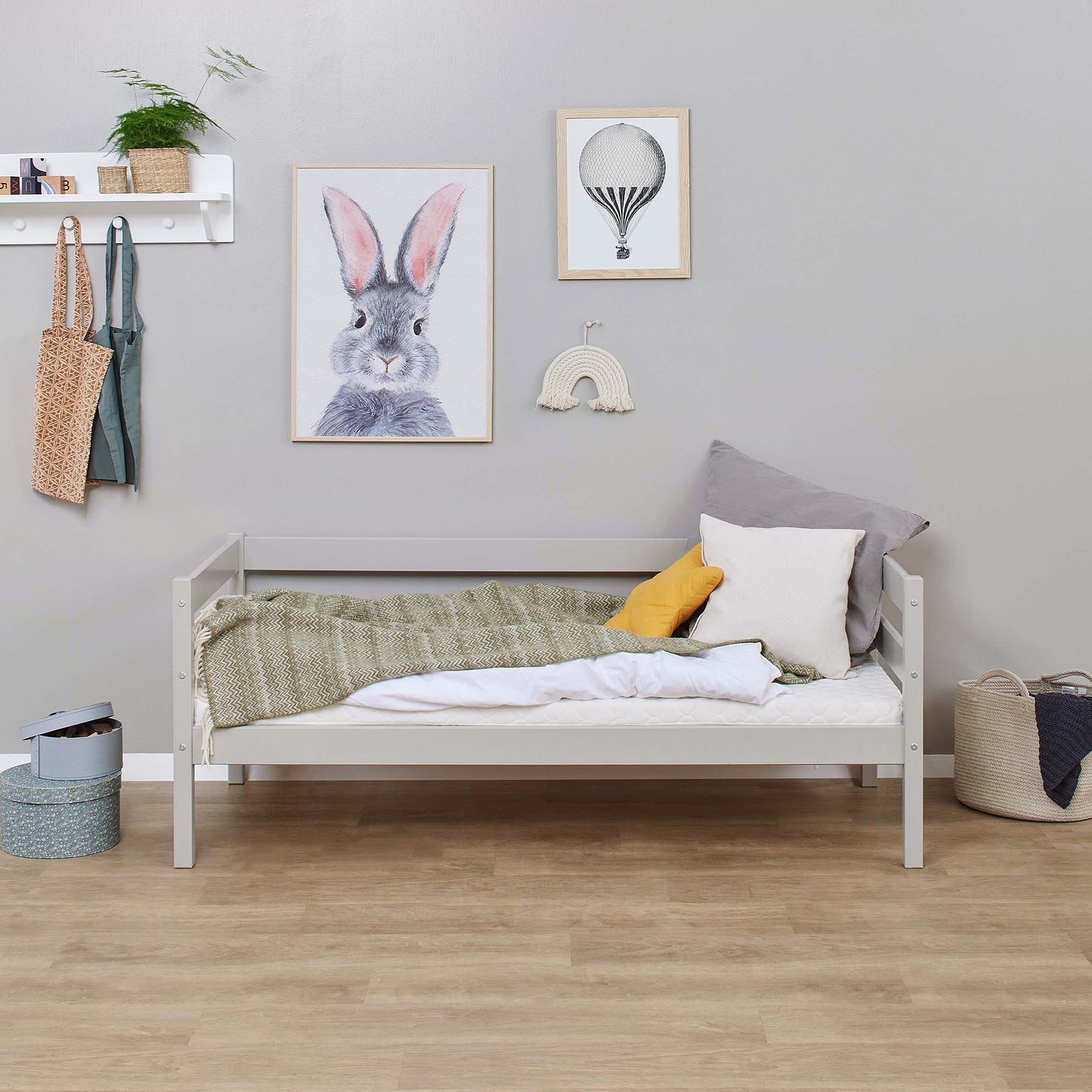 Hoppekids ECO Comfort junior bed 70x160 cm, Dove Grey